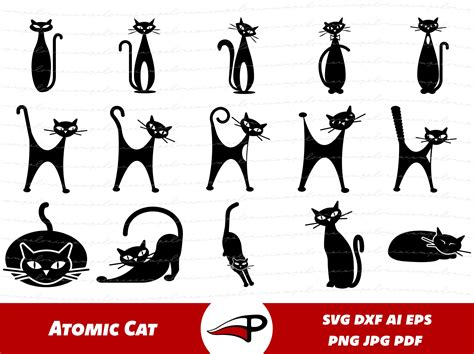Atomic cat svg - Atomic Cat SVG, Atomic Cat PNG, Digital Download, Mid Century Modern, 1950s Cat, Black Cat Bundle, 1950s Cat, Retro Cat Png, Atomic Kitty Penny. 5 out of 5 stars "Lisa is an amazing artist and Etsy shop owner who cares very much for her customer service. She wants your experience with her art to be excellent and she goes way out of her way to ...